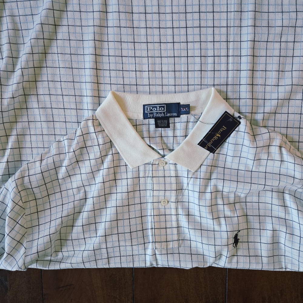 Polo Ralph Lauren Men's Vintage Check Short Sleeves Polo Classic Shirt Size XXL - Picture 5 of 6